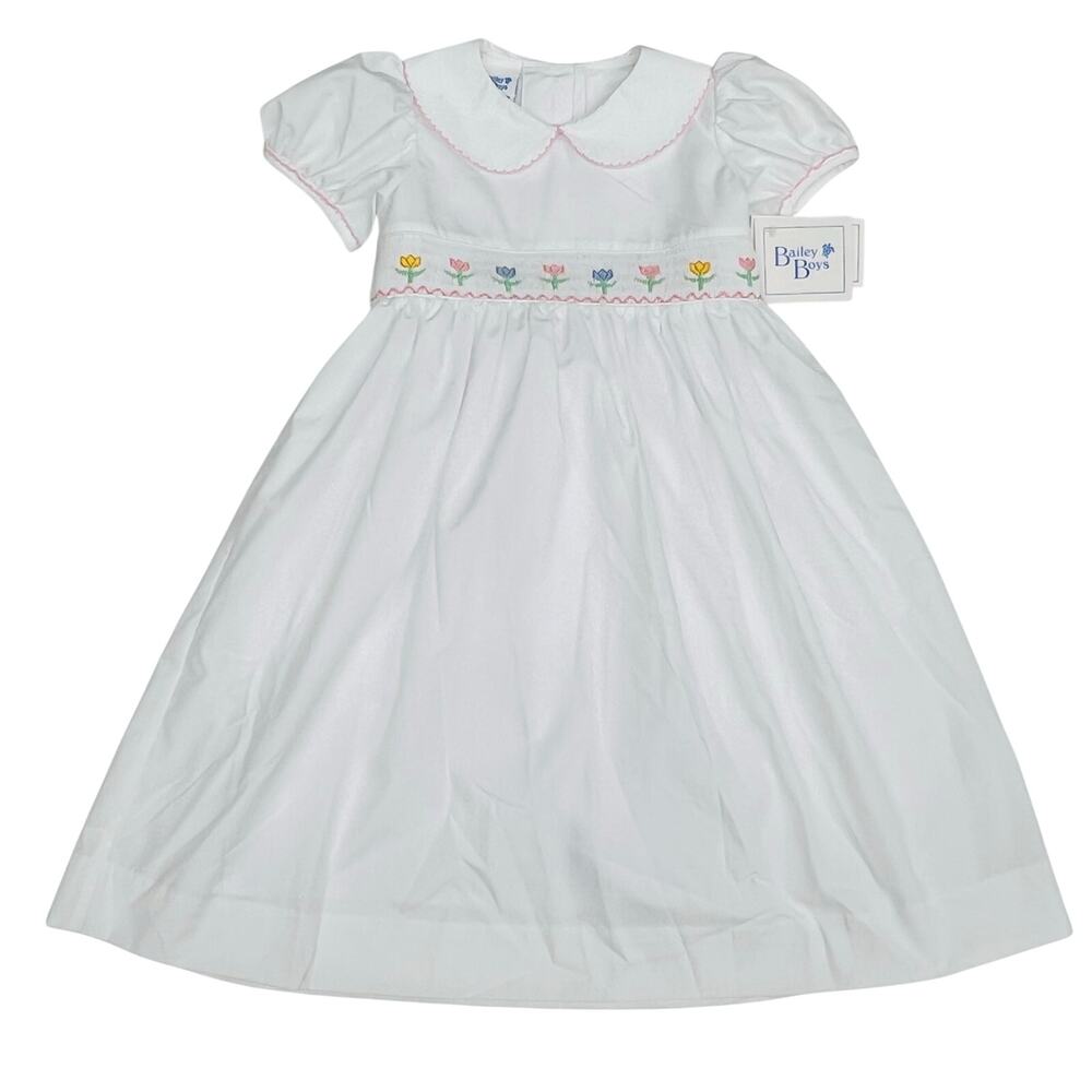 NWT Bailey Boys Size 5 Tulip Waist Smocked Dress